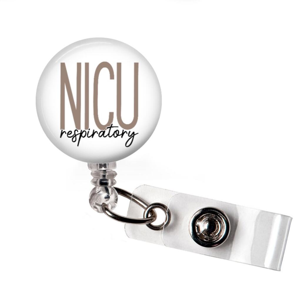 Badge Reel NICU Respiratory Therapist RT Neonatal Retractable ID Holder